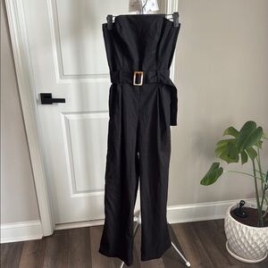 REVOLVE | Black Strapless Jumpsuit